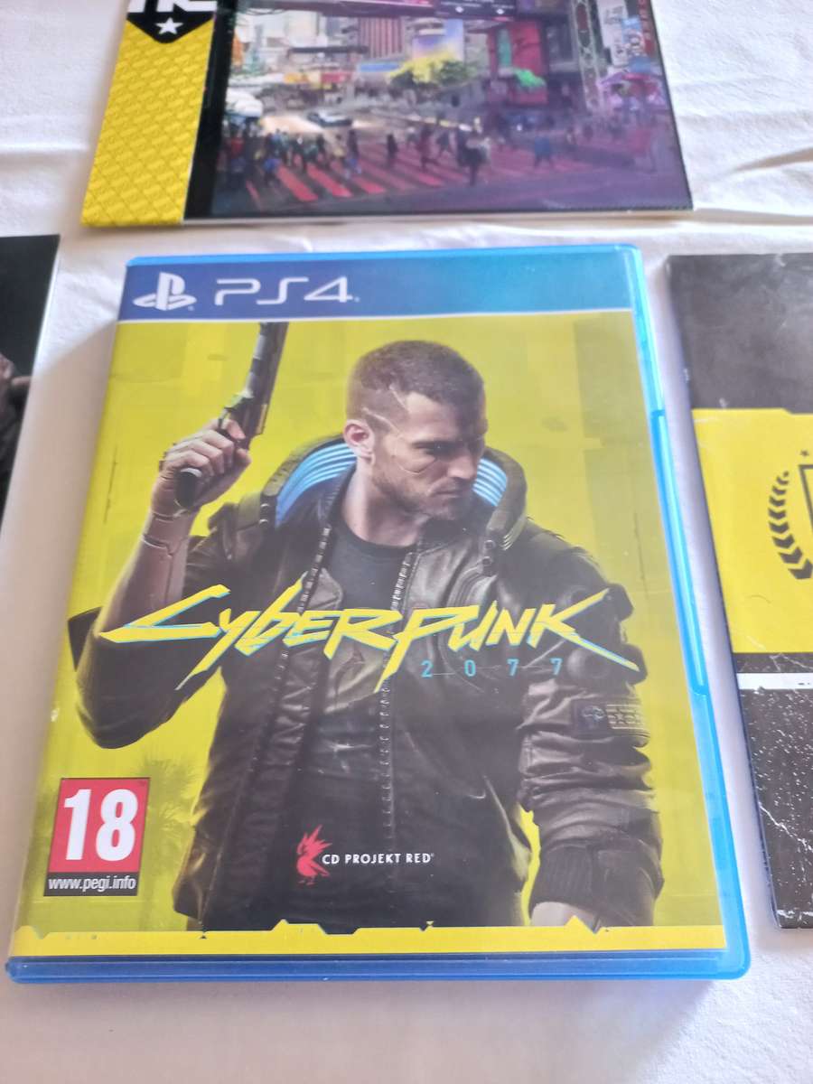 Cyberpunk 2077 + world map + postcards