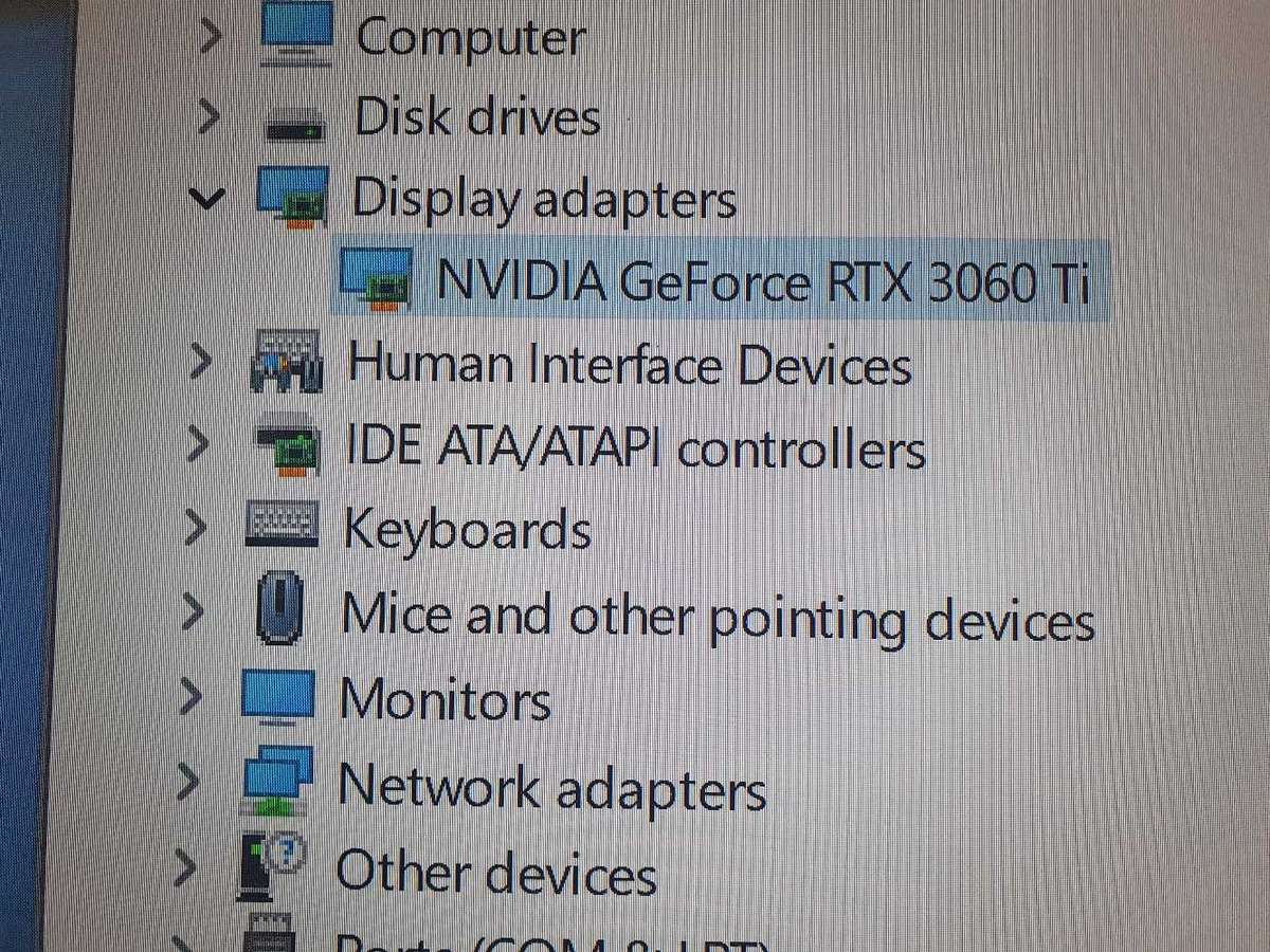 Palit RTX3060ti Graphics Card