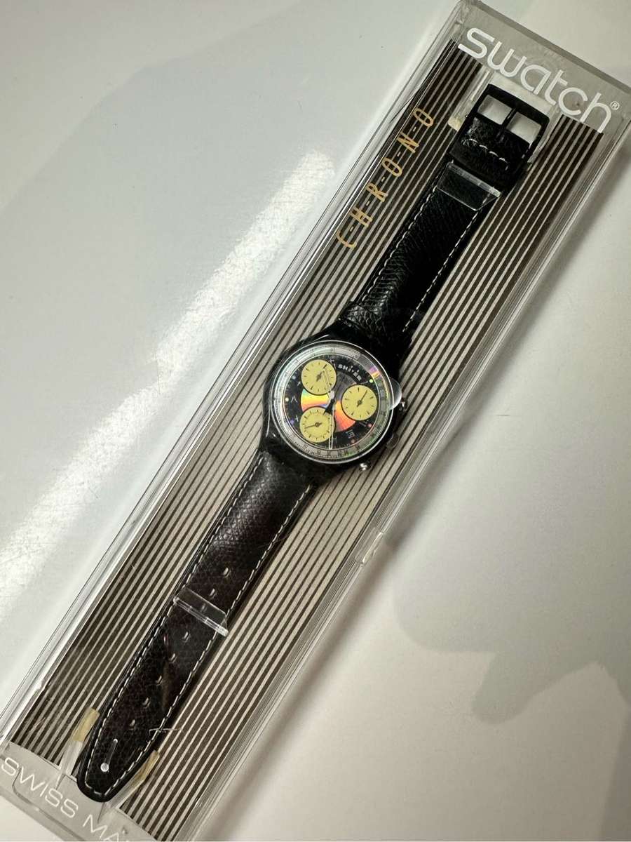 SWATCH VINTAGE RARE DESIGN AG 1993 SHIER VINTAGE SWISS CHRONOGRAPH QUARTZ WATCH
