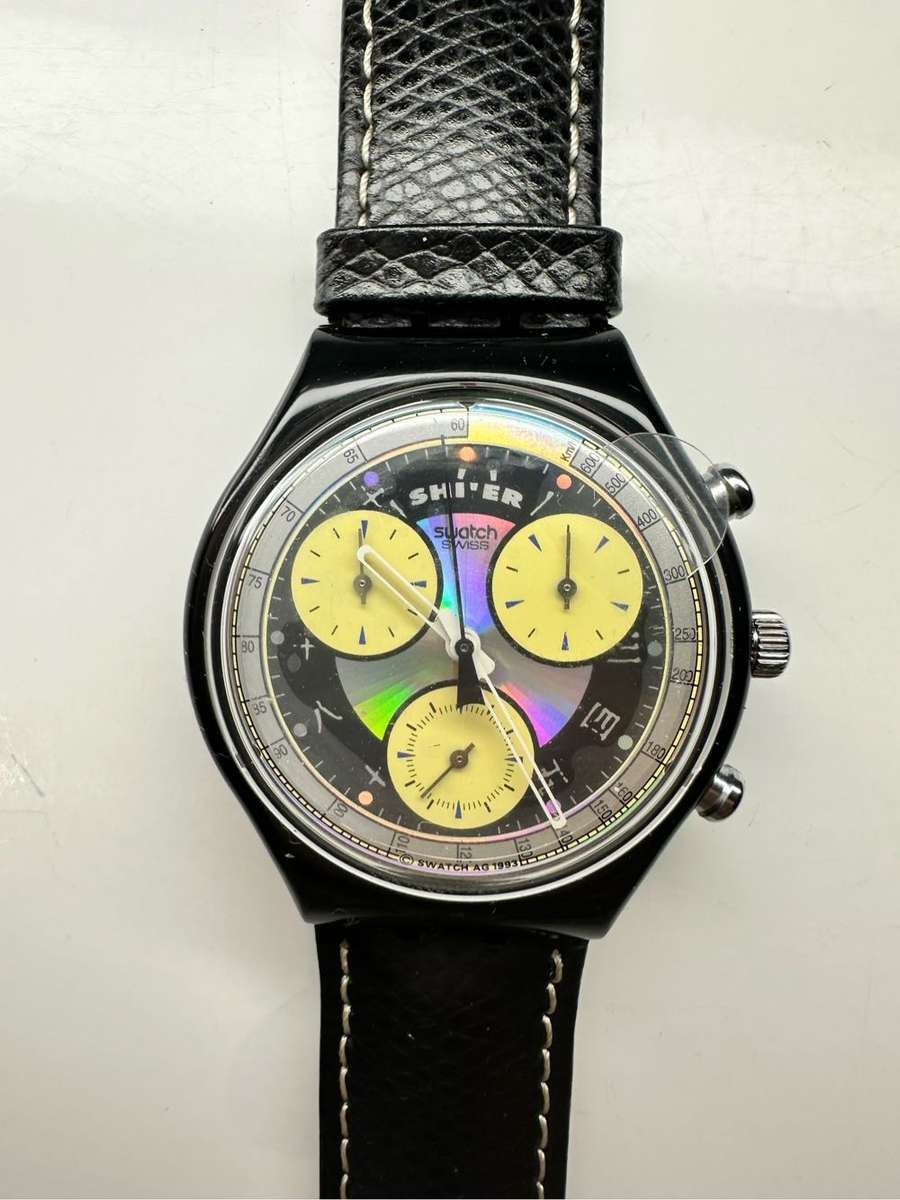 SWATCH VINTAGE RARE DESIGN AG 1993 SHIER VINTAGE SWISS CHRONOGRAPH QUARTZ WATCH