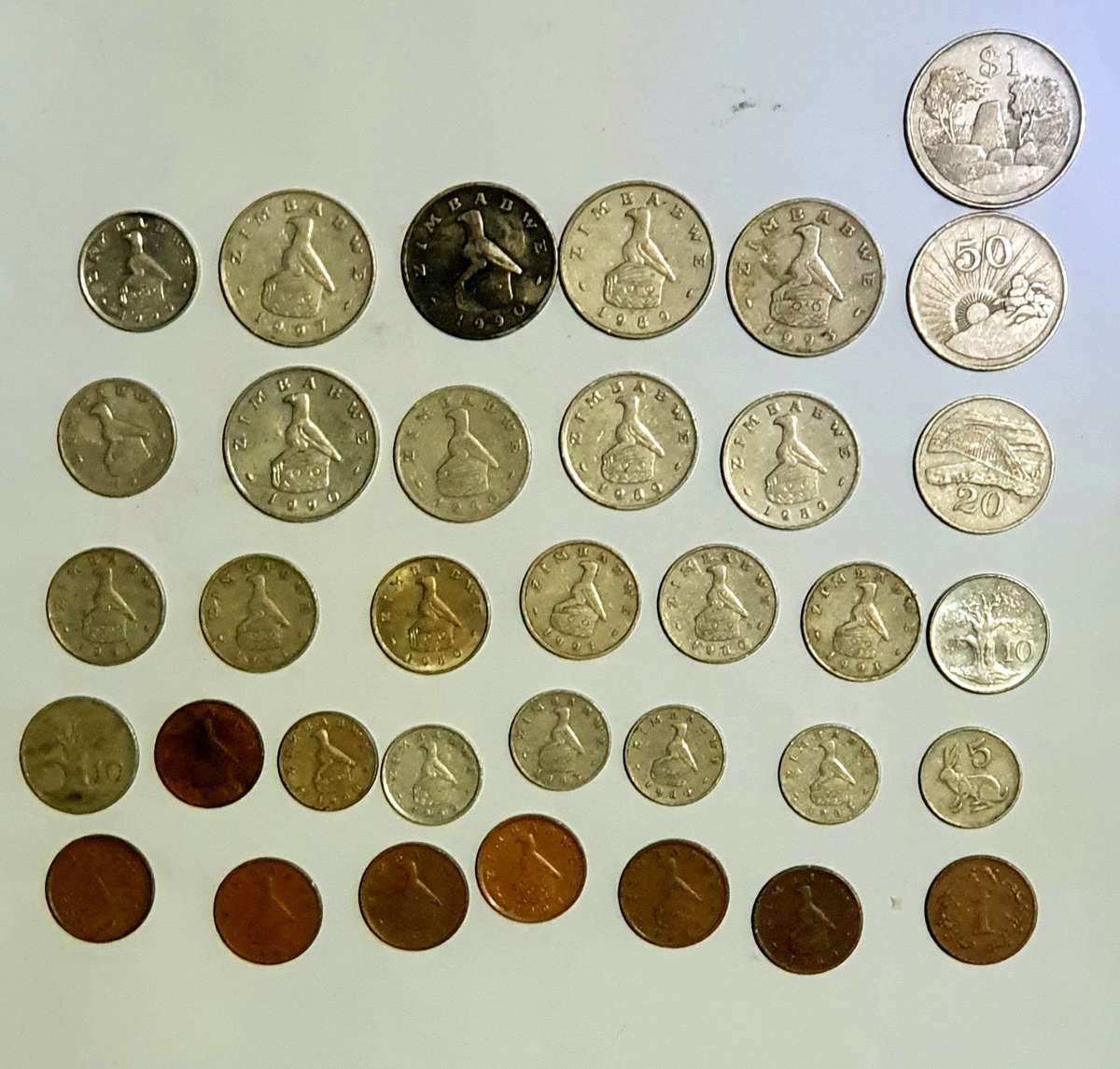 Zimbabwe lot of x35 coins