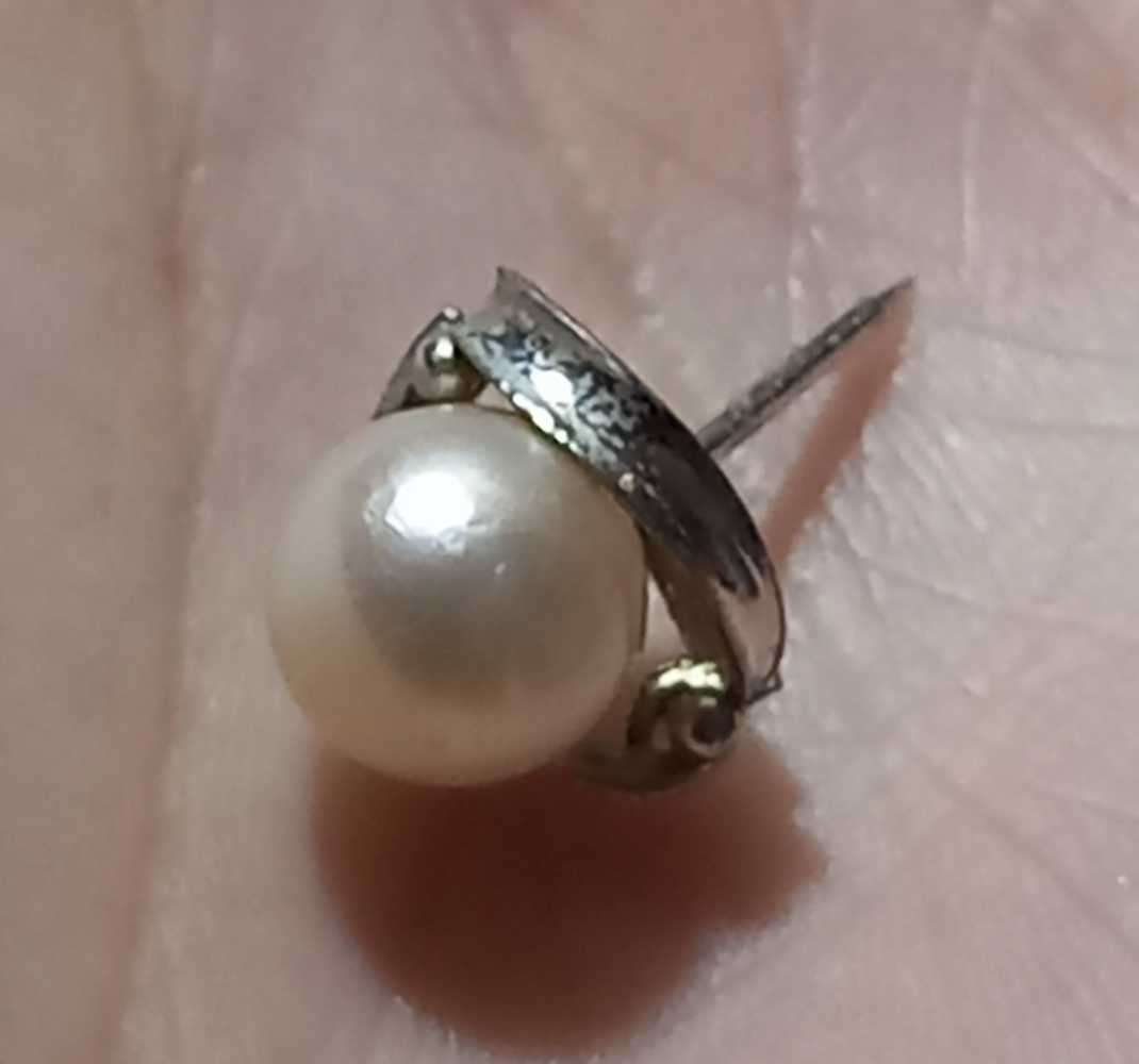 Vintage Genuine Pearl Sterling Silver Tie Pin