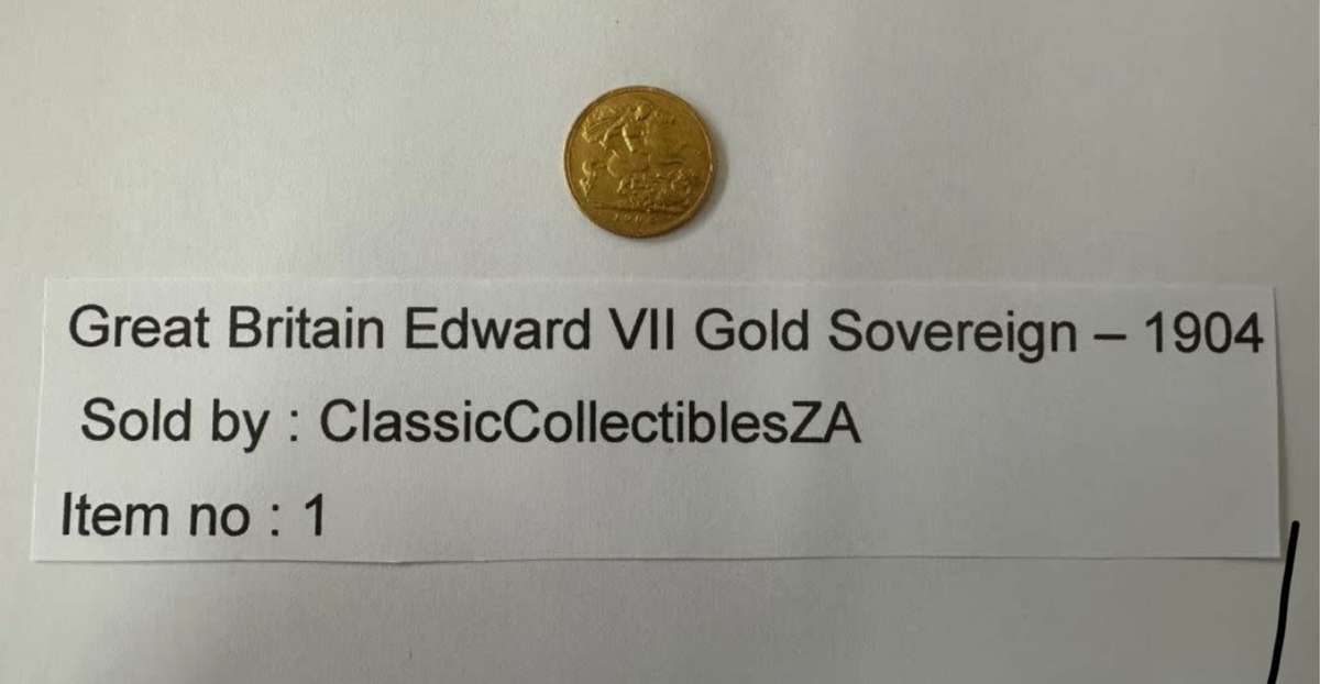 Great Britt Gold Sovereign Edward VII 1904 #1