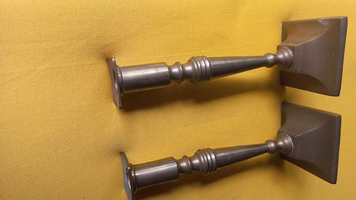 Solid brass matching candlestick holders