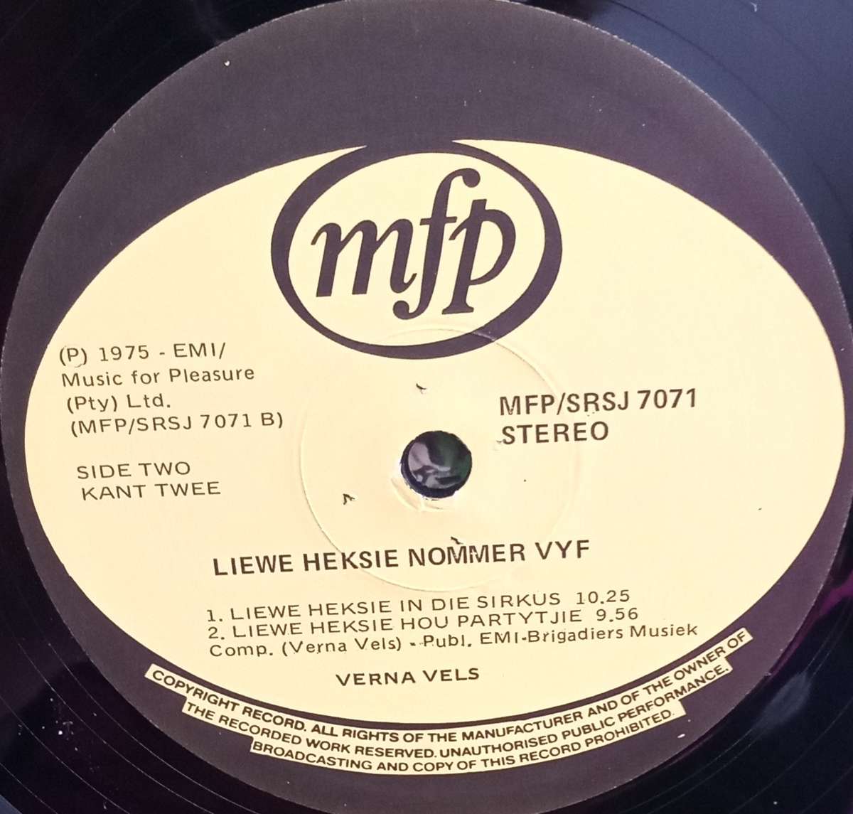 LIEWE HEKSIE 5 - VERNA VELS LP VINYL RECORD AFRIKAANS