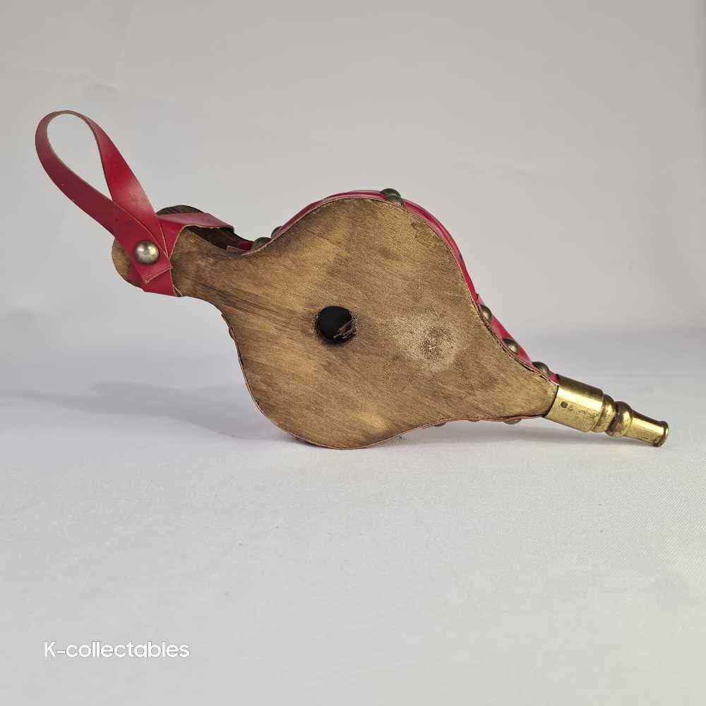 Antique Brass and Wooden Fireplace Bellows