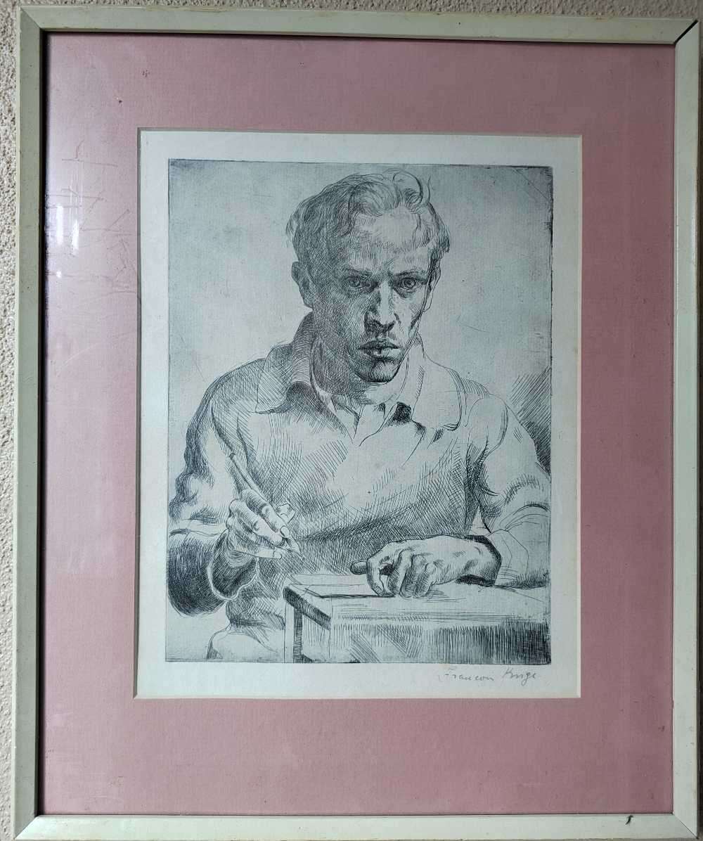 ! INVESTMENT ART!! Francois Krige - Etching self portrait.