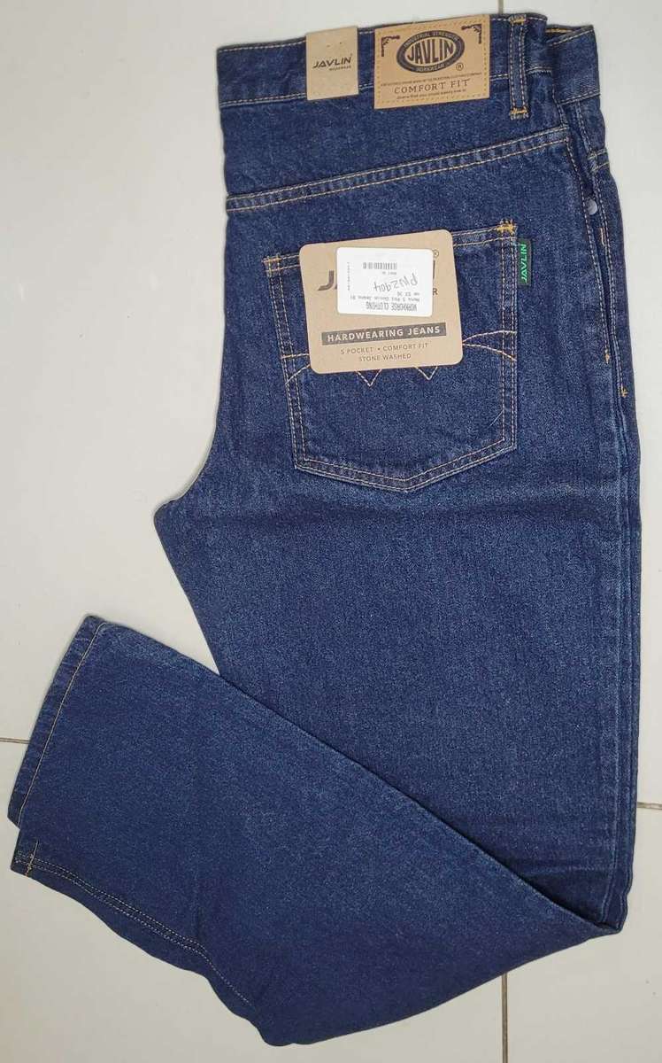 Quality Javlin Comfort Fit Denim Work Jeans. Size 36. (Bid Per Piece)