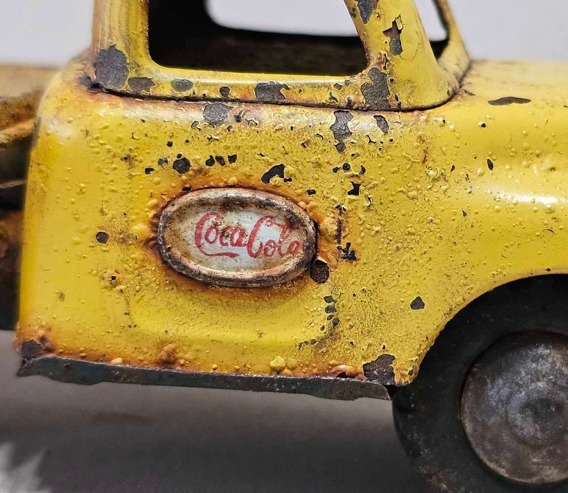 Vintage TIN PLATE Coca Cola Toy Truck
