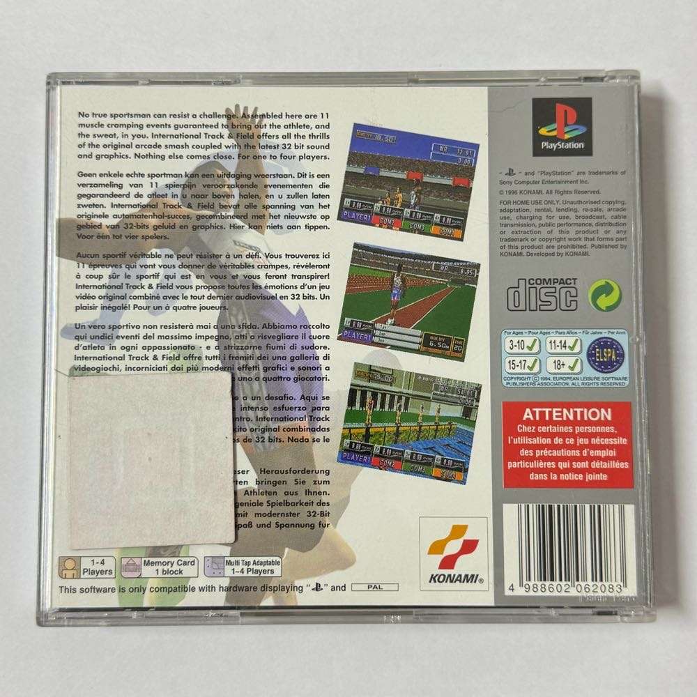 Playstation 1 : Track and field international with owners manual