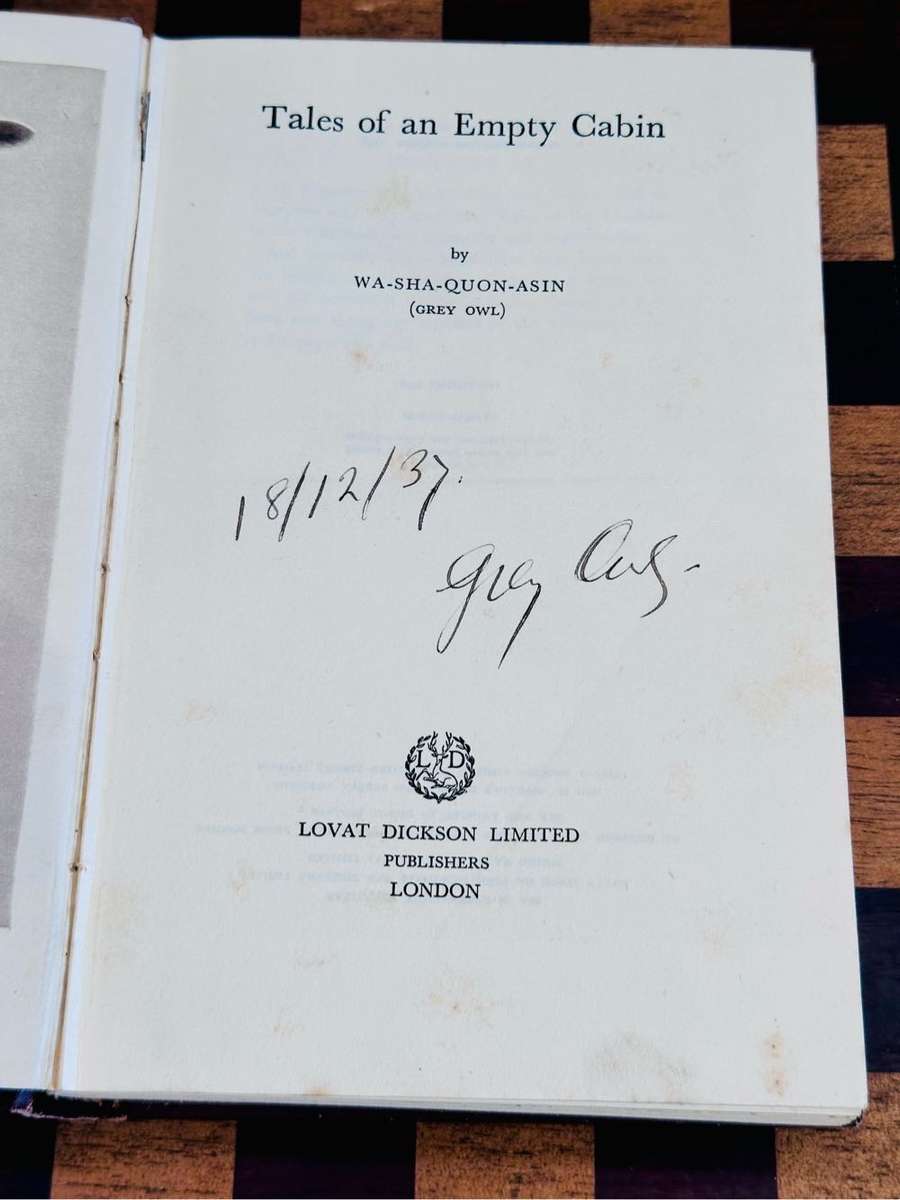 Tales of an Empty Cabin 1936 - Autographed & Dated