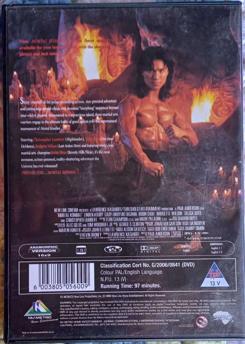 Mortal Kombat dvd