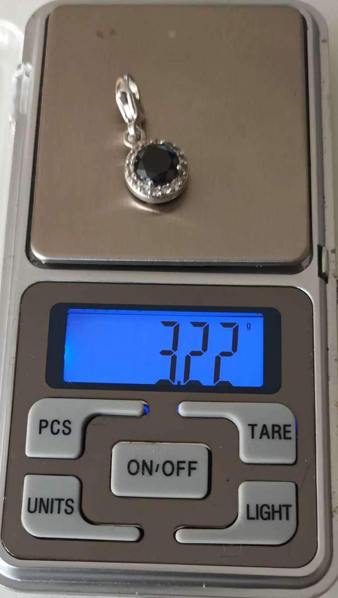 GORGEOUS 925 STERLING SILVER & BLACK ONYX TI SENTO MILANO CHARM 3.22g