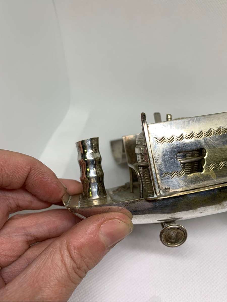 Silver plated oriental cruet set