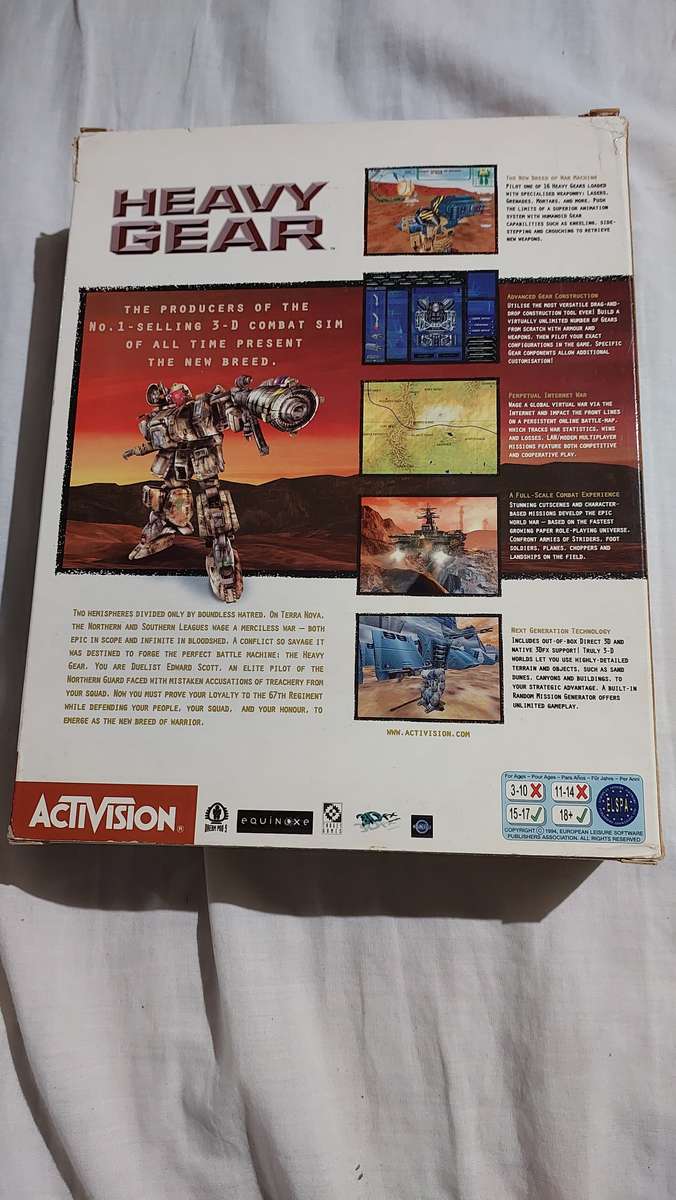 Heavy GEAR PC Big Box Game Vintage