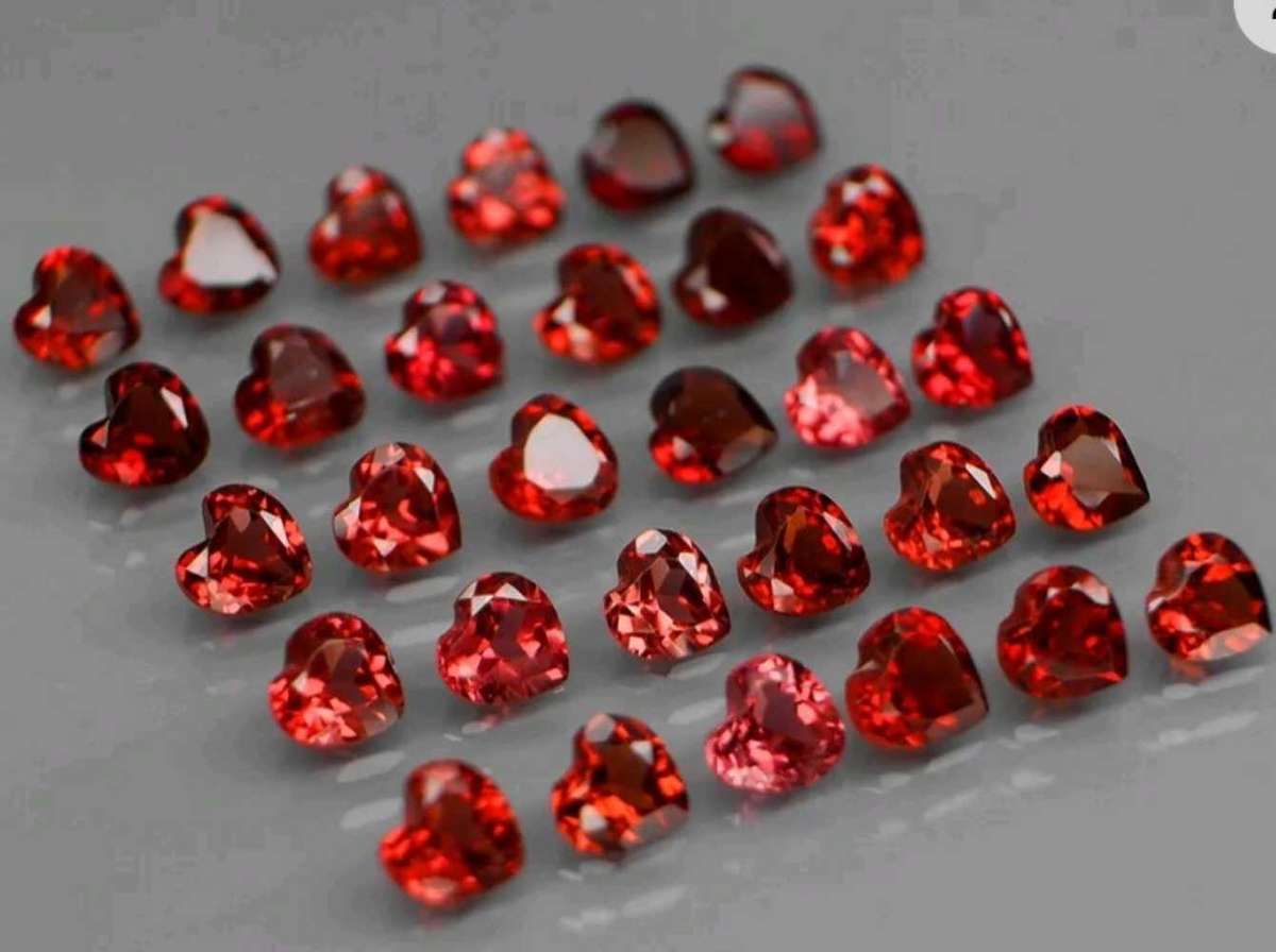 Natural 9.28 Ct Red Heart Garnets