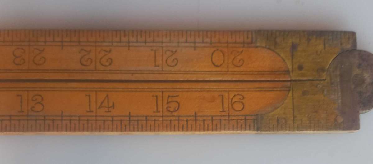 Vintage folding ruler