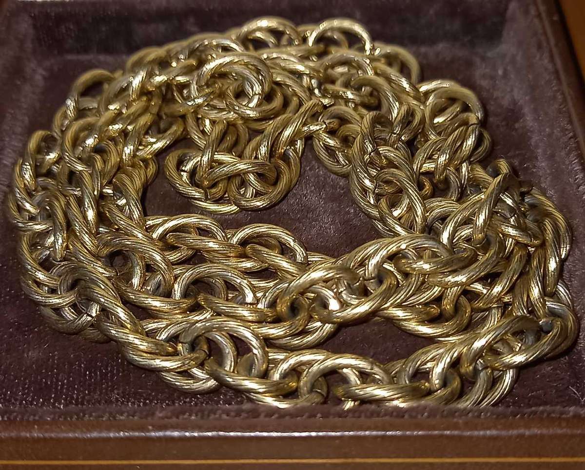 Gold Tone Chunky Chain with Beautiful Links