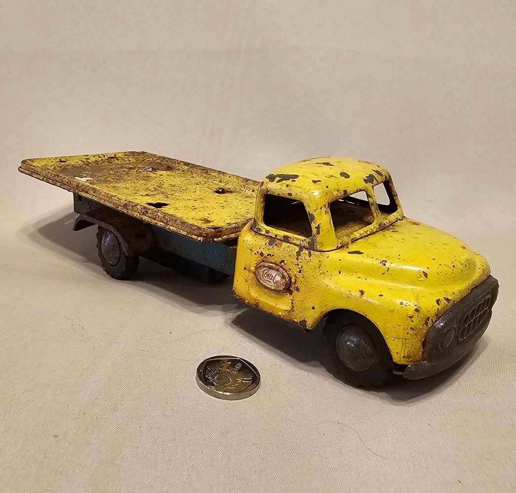 Vintage TIN PLATE Coca Cola Toy Truck