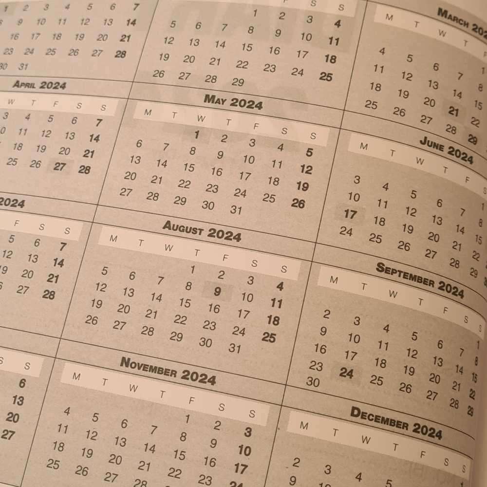 2024 A4 size executive diary