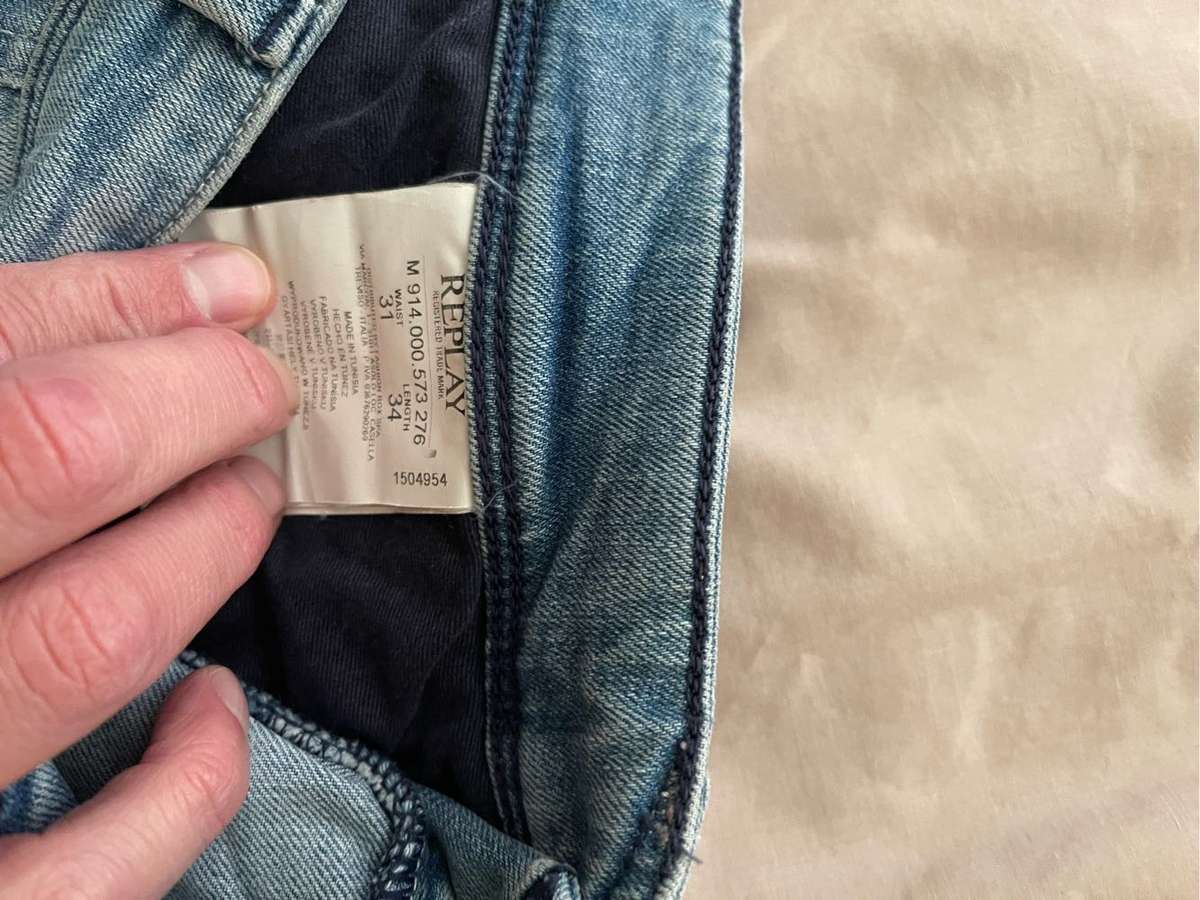 Replay light blue jeans medium size 31 anbass great condition