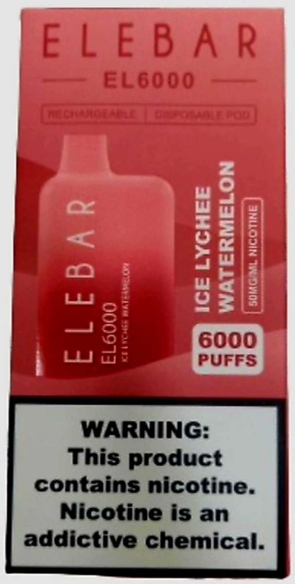 Ice Lychee watermelon elebar el6000 disposable vapes 6000puffs|nasty|vapengin|hookah|products