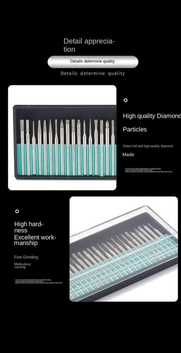 30pc Diamond Drill Bit for dremel rotary tool.