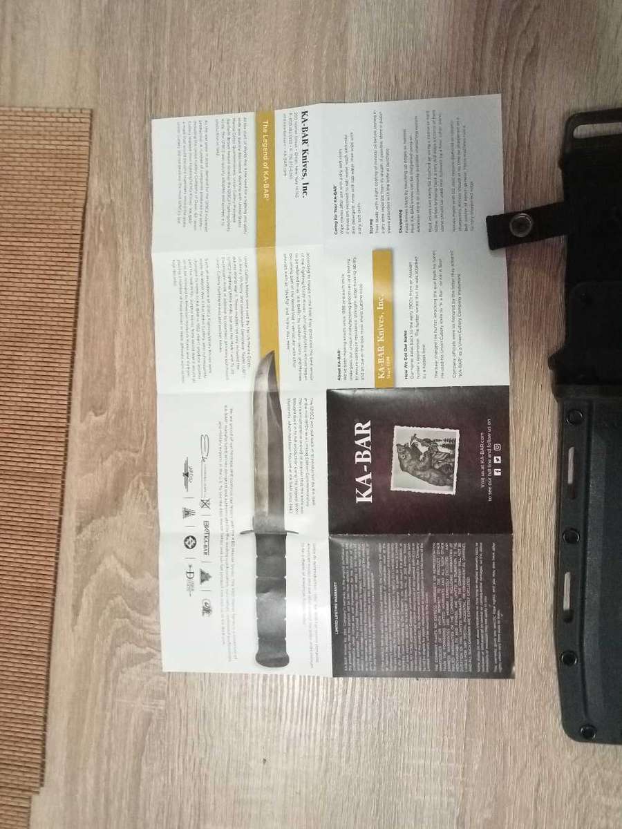 KABAR 1211 with sheath USA model