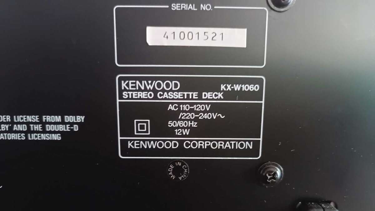 Kenwood dual cassette deck