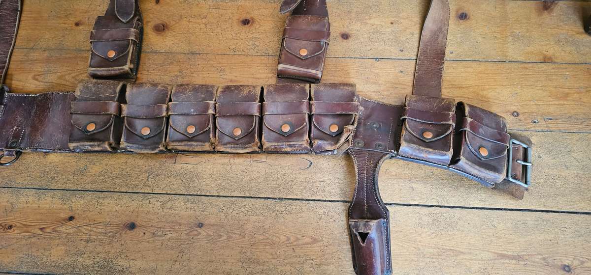 German South West Africa leather ammo belt/bandolier.