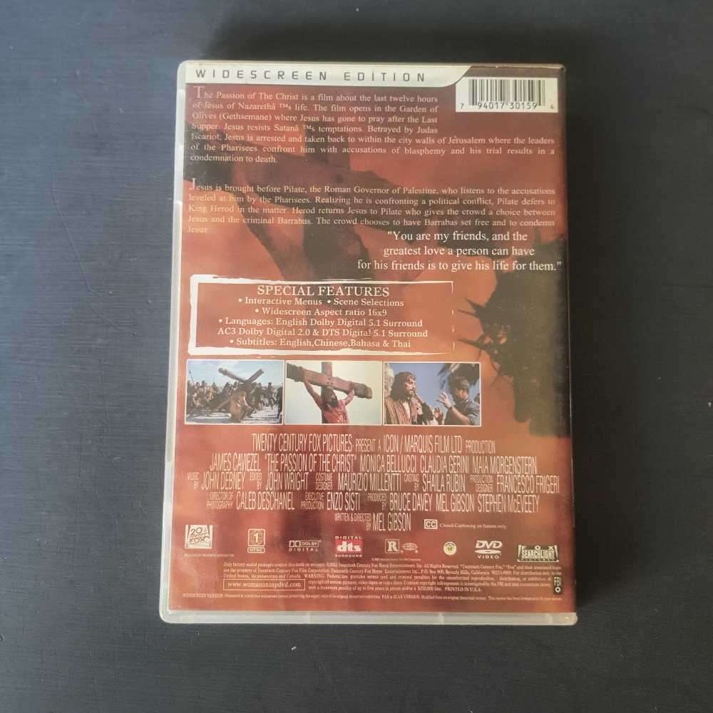 The passion of the christ dvd mel gibson