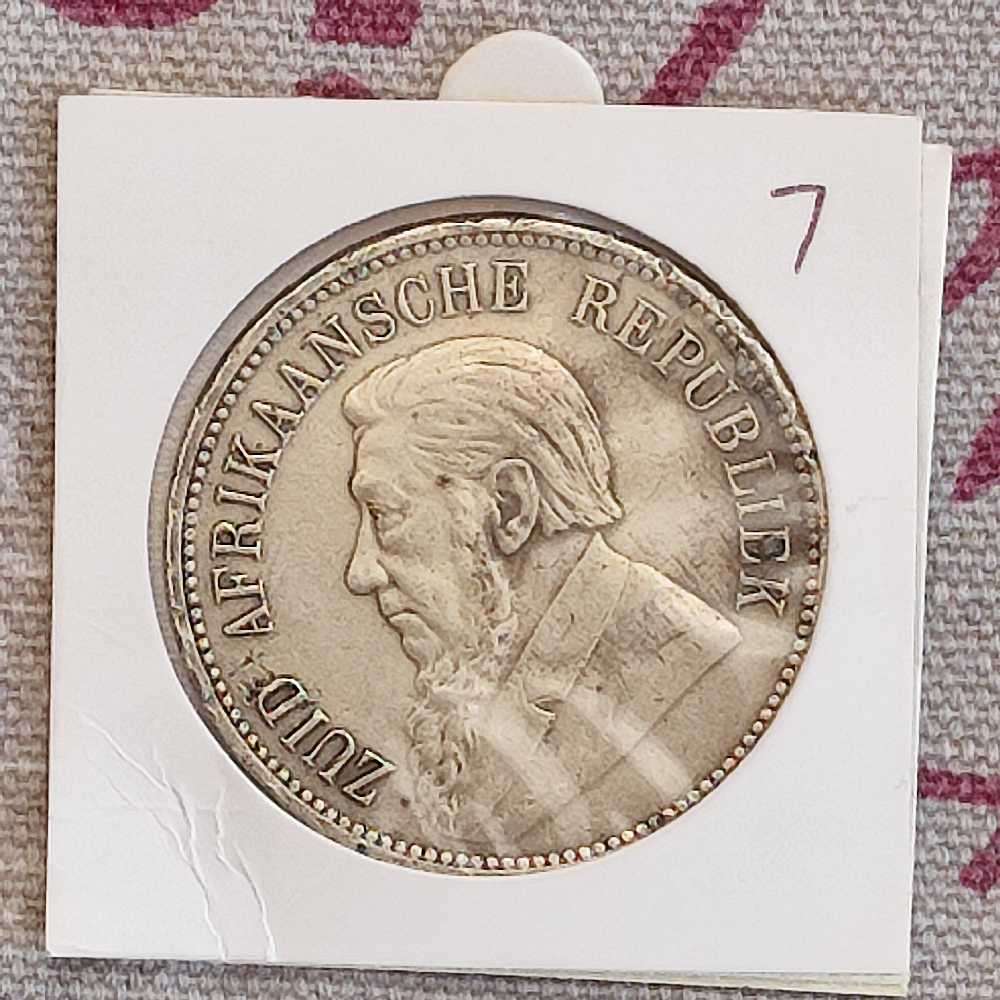 1892 ZAR 5 SHILLING (DAMAGED) SEE PHOTO
