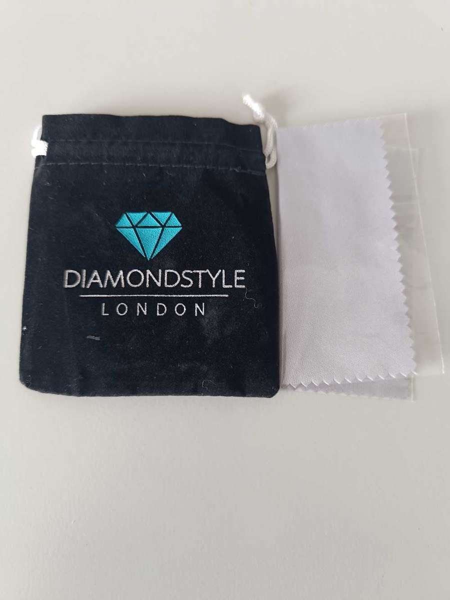 Diamond Style London Droplet Pendant  14K Plated, Embellished with Crystals from Swarovski + Chain