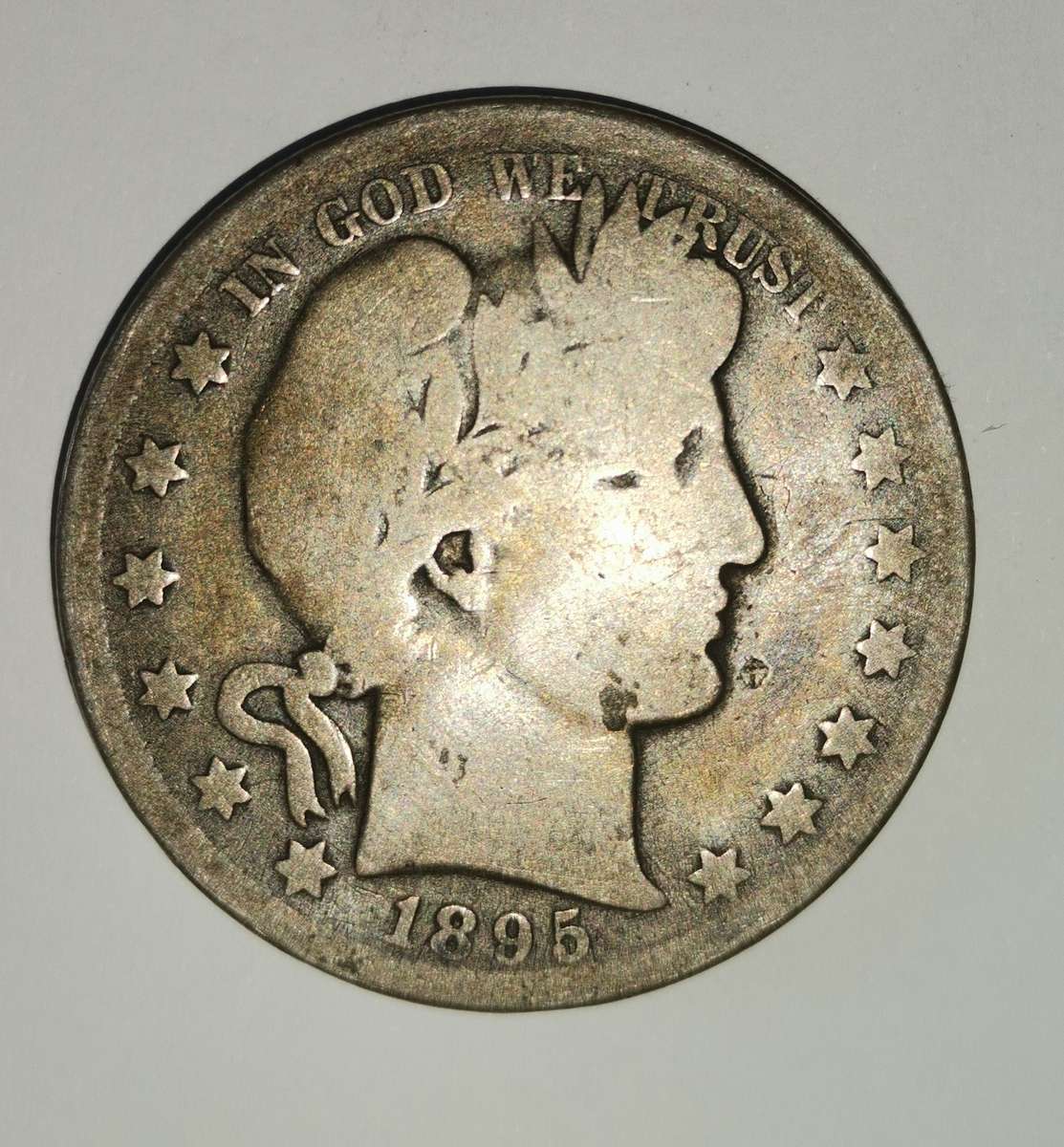 1895 USA `Barber` 1/2 Dollar