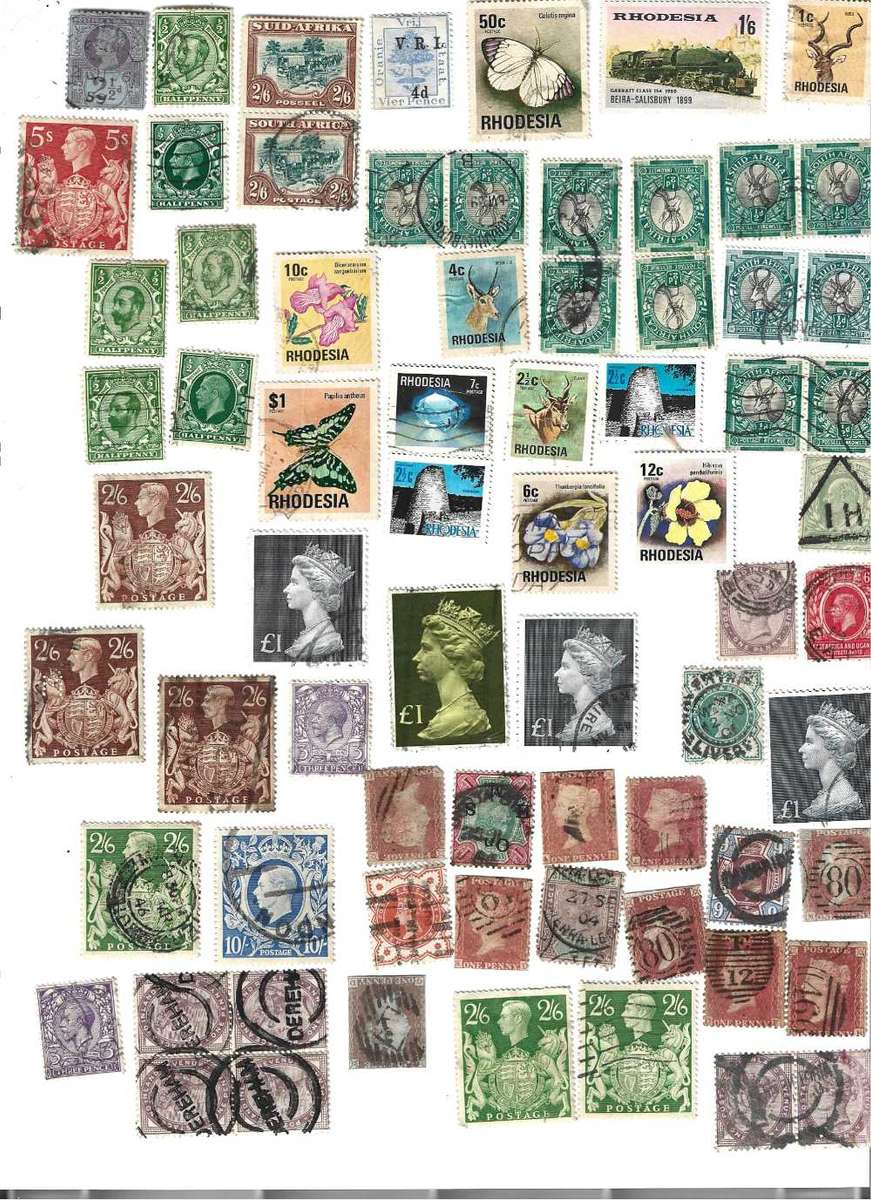 Stamp collection, 2 crates of stamps