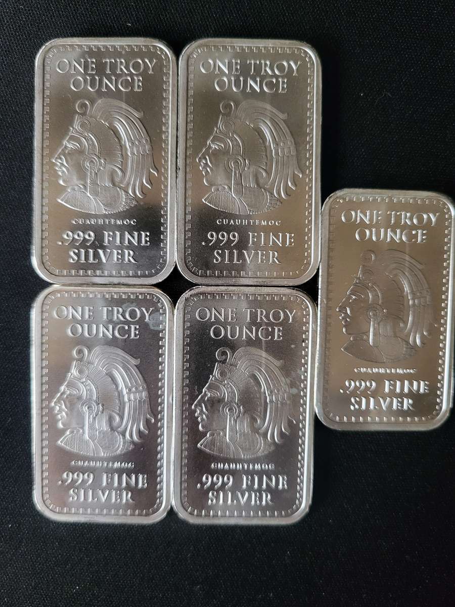 Aztec calendar 1 oz silver bar