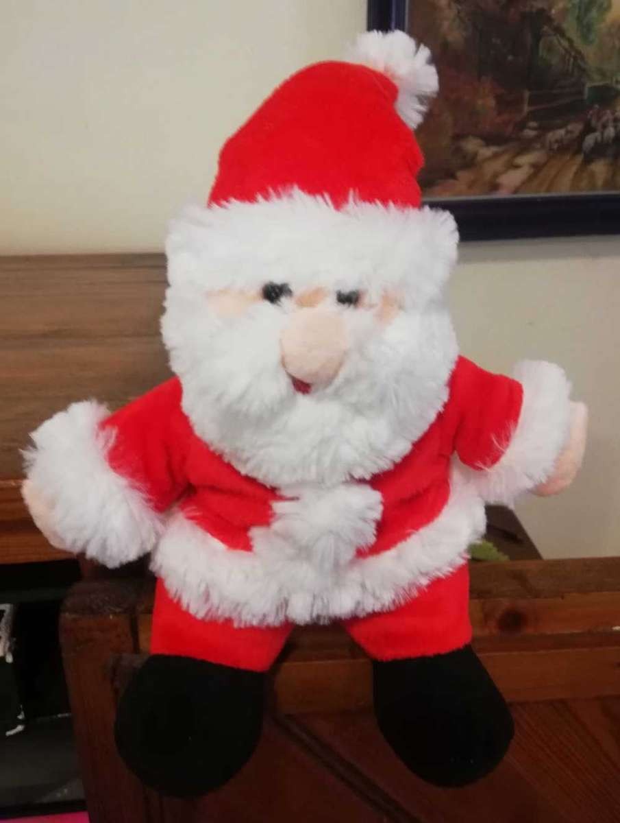 Plush, super soft Santa toy. 24cm.