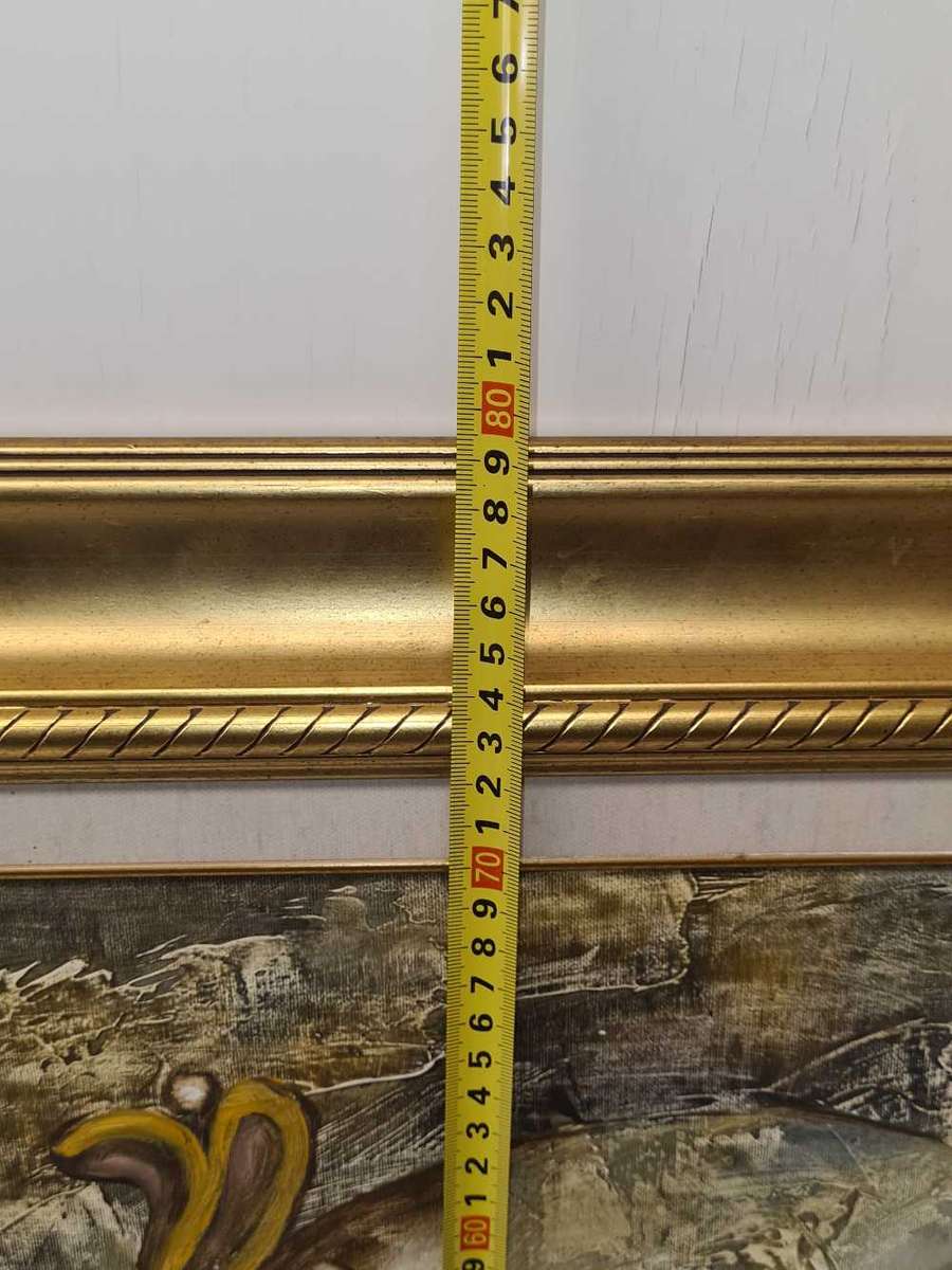 Egyptian framed oil on board painting