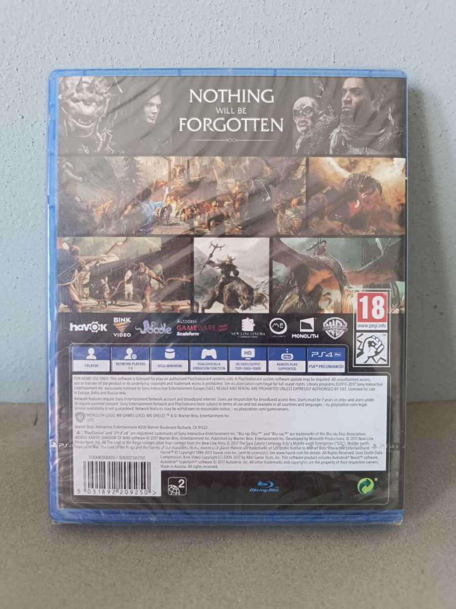 Middle Earth - Shadow of War Ps4