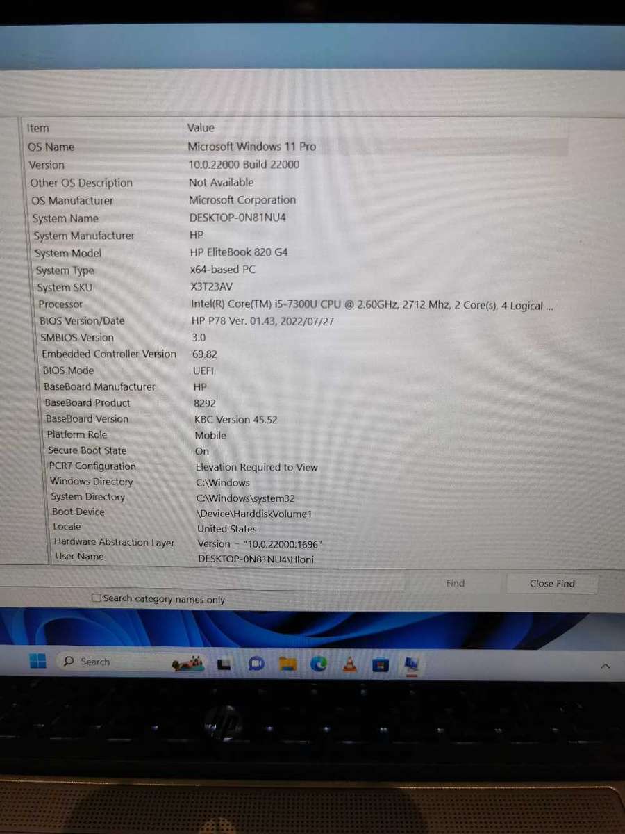 HP elite book 820 G4