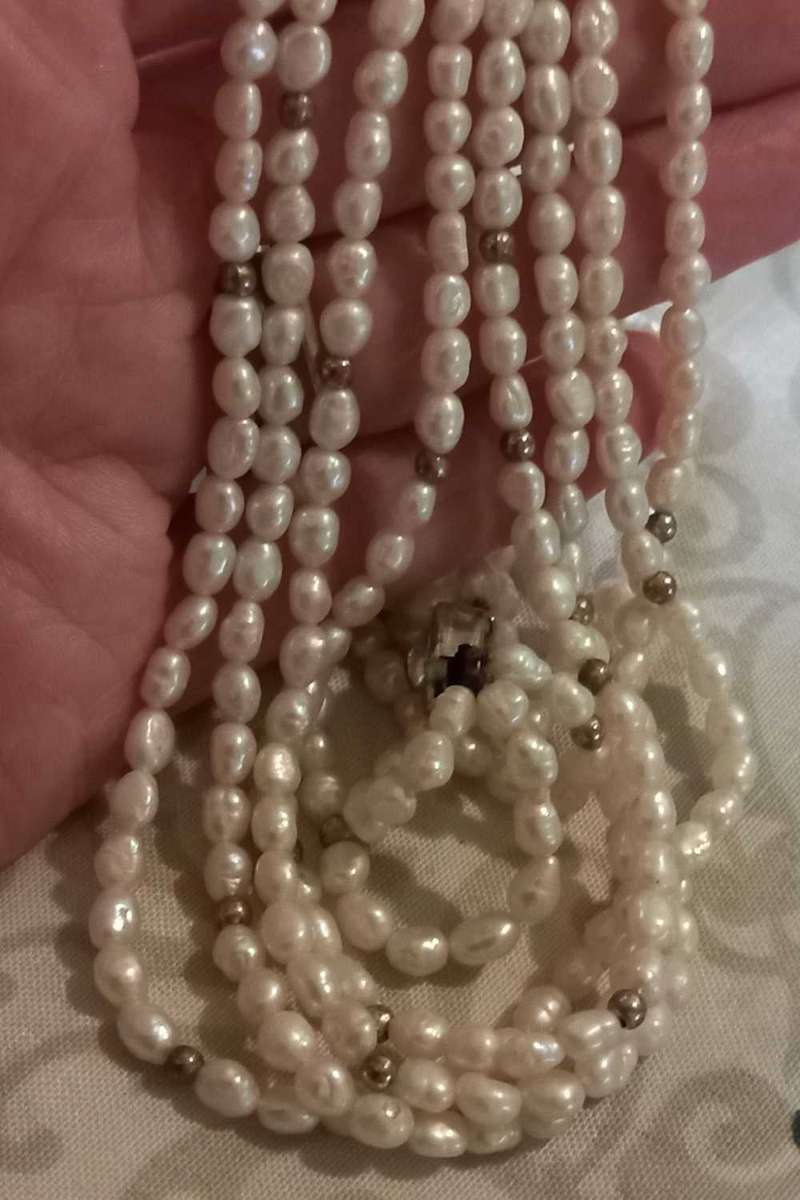 Vintage 4 Rows Freshwater Pearl Necklace