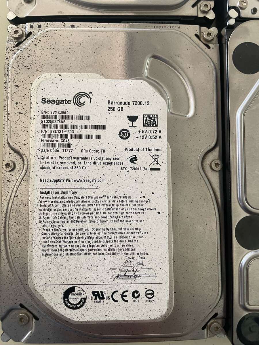 Massive Lot of HDDs**1TBs , 500GBs and even 3TB plus and SSD** Sold for parts or repair