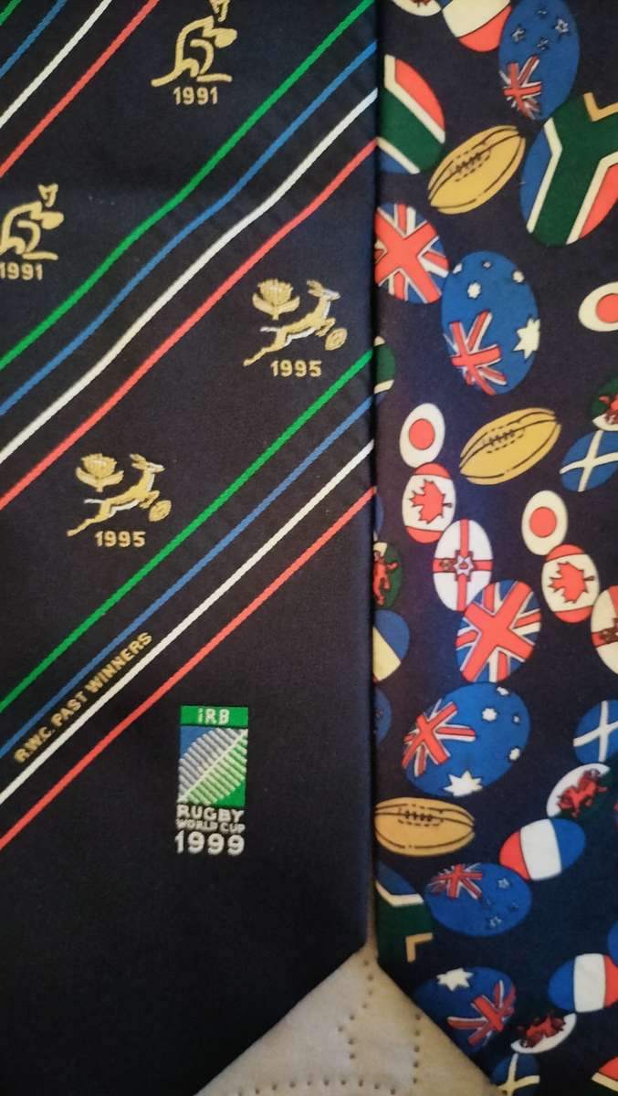 Commerative 1995 Rugby World Cup Tie & 1999 World Cup Tie