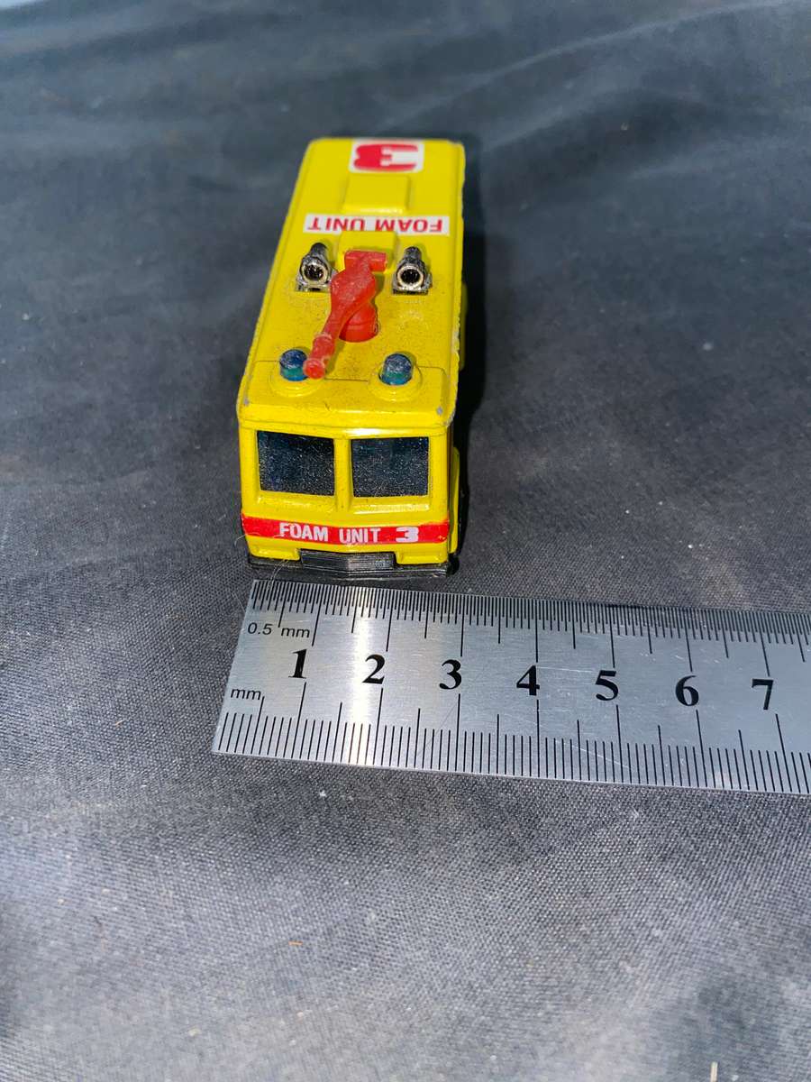 1980 Matchbox Airport Fire Engin Foam Fire Truck
