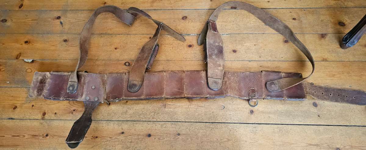 German South West Africa leather ammo belt/bandolier.