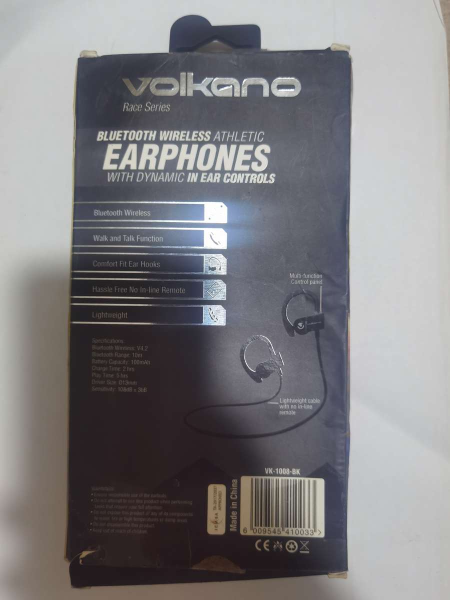 Volkano race series bluetooth earphones