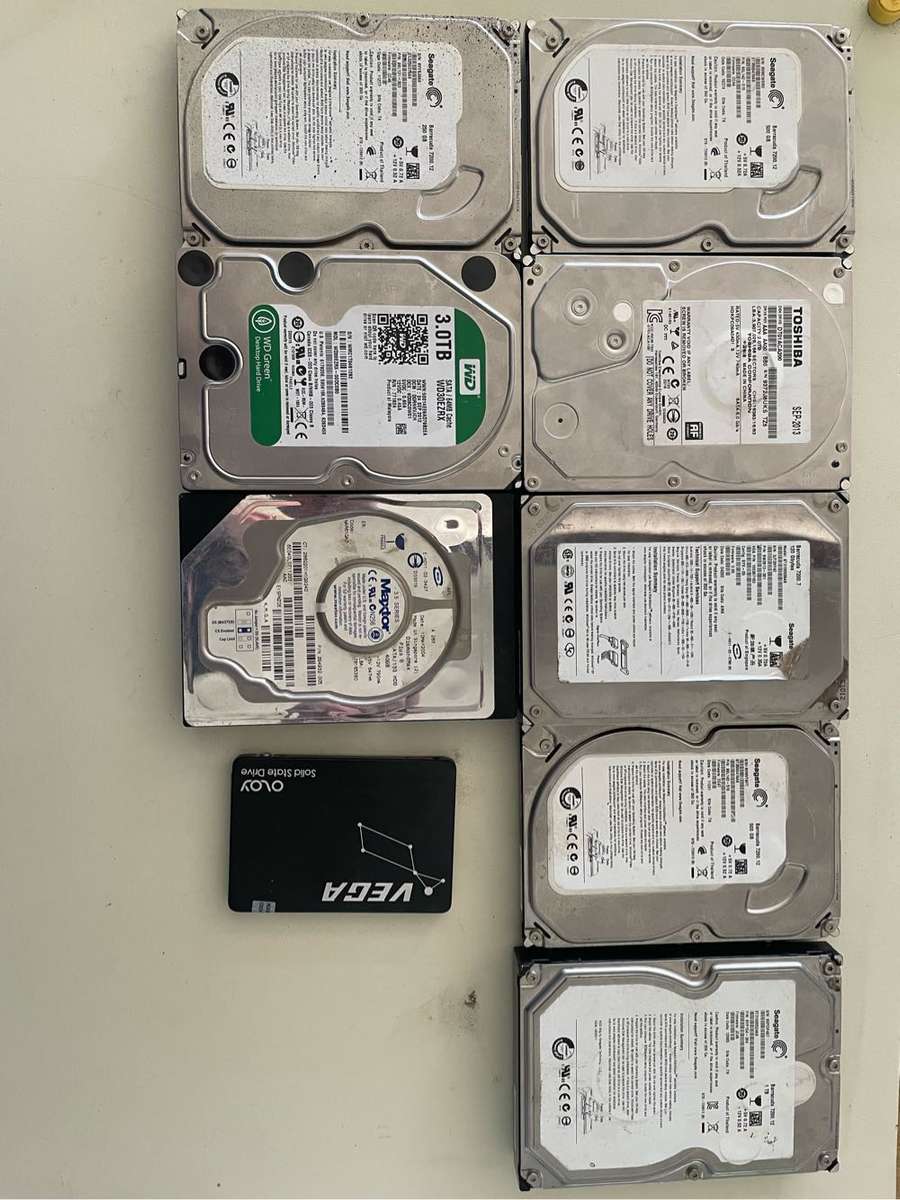 Massive Lot of HDDs**1TBs , 500GBs and even 3TB plus and SSD** Sold for parts or repair