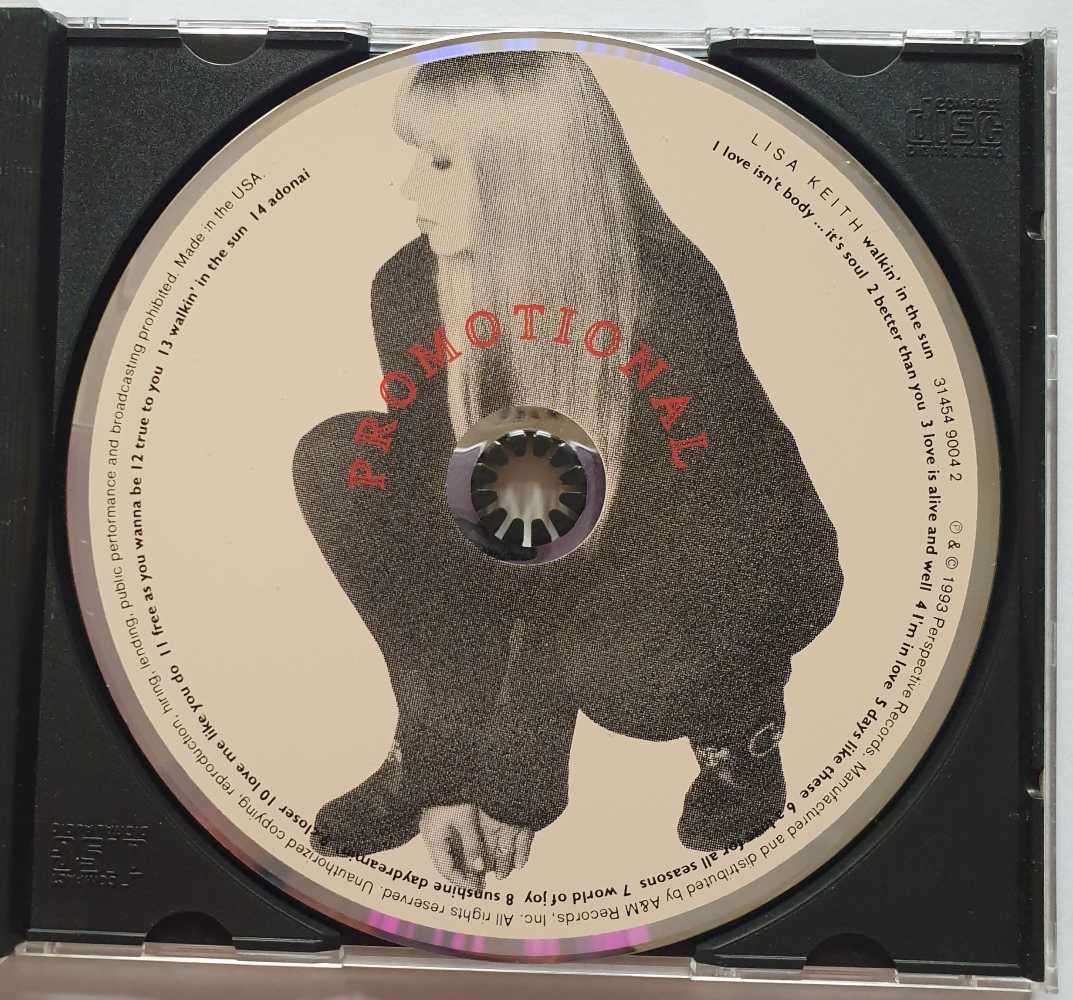 CD - LISA KEITH - WALKIN` IN THE SUN - PROMOTIONAL - 1993 - USA - 31454 9004 2
