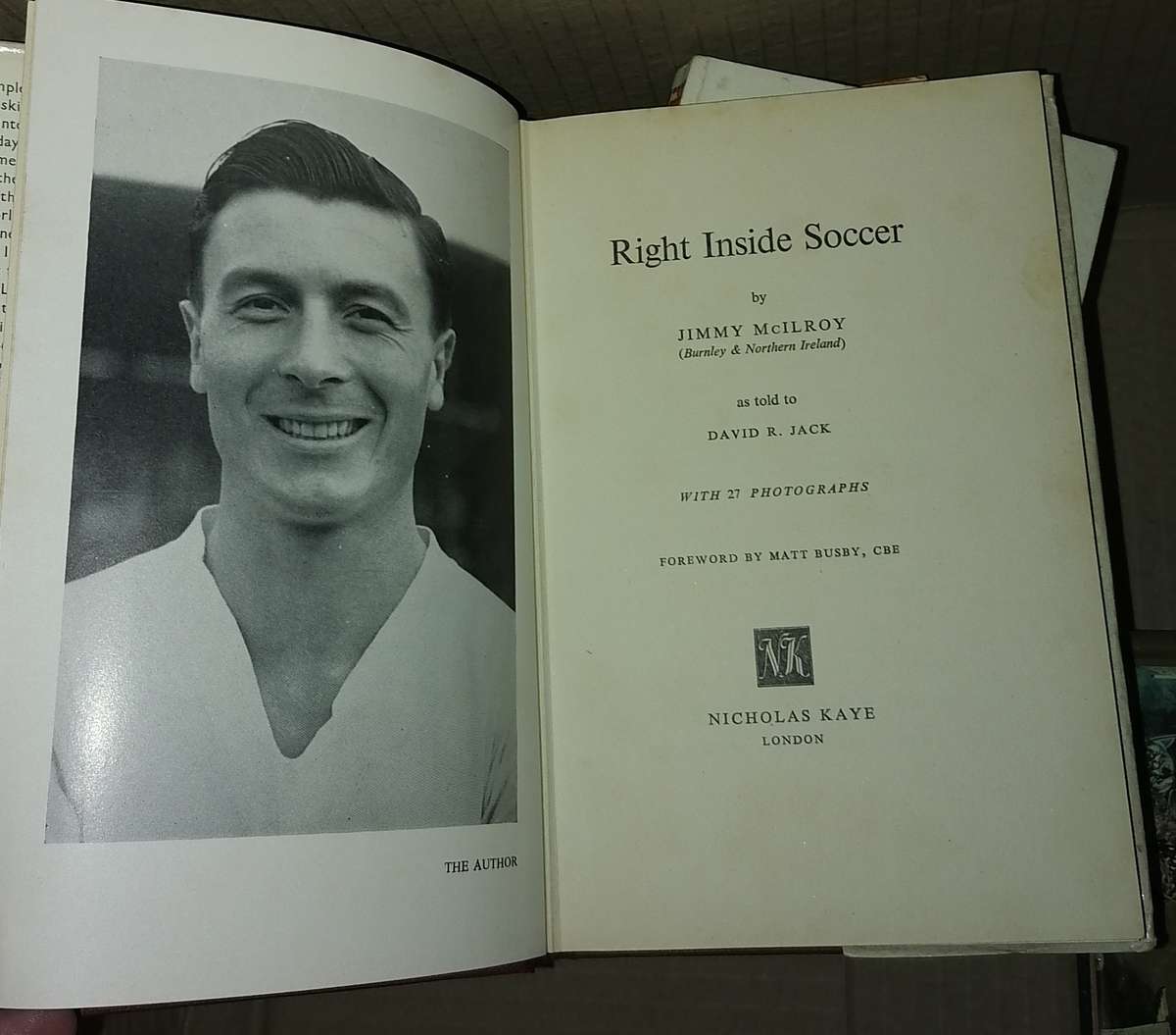 RIGHT INSIDE SOCCER - SCARCE BOOK