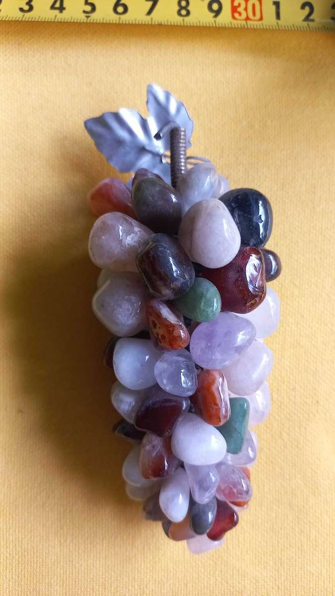 Vintage semi precious stone grape clusters